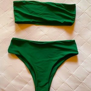 Shein green strapless bikini Size Medium